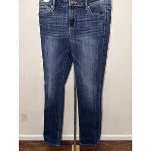 Liz Claiborne Classic Fit Jeans Womens 8 30X28 Straight Leg Stretch Mid Rise